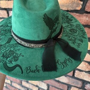 Green Suede Hat: Stevie Nicks theme